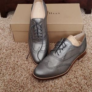 Cole Haan metallic oxford new